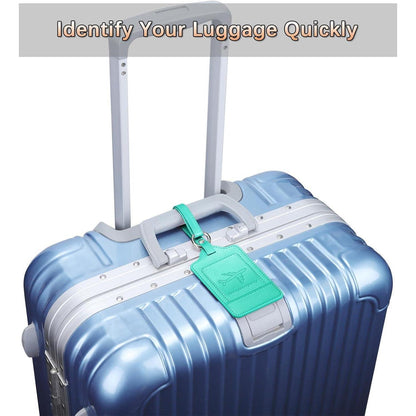 3er Set Kofferanhänger PU Leder