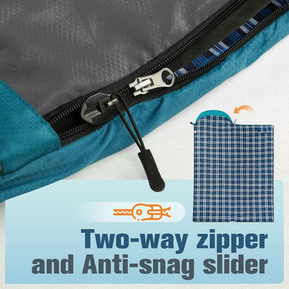 Forceatt Schlafsack Winter -5°-20 Grad Outdoor 3-4 Jahreszeiten Leicht