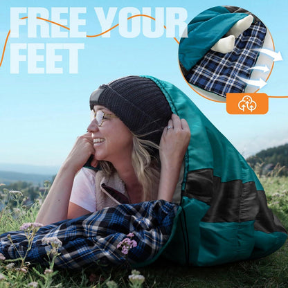Schlafsack Winter -5°-20 Grad Outdoor 3-4 Jahreszeiten, Leicht