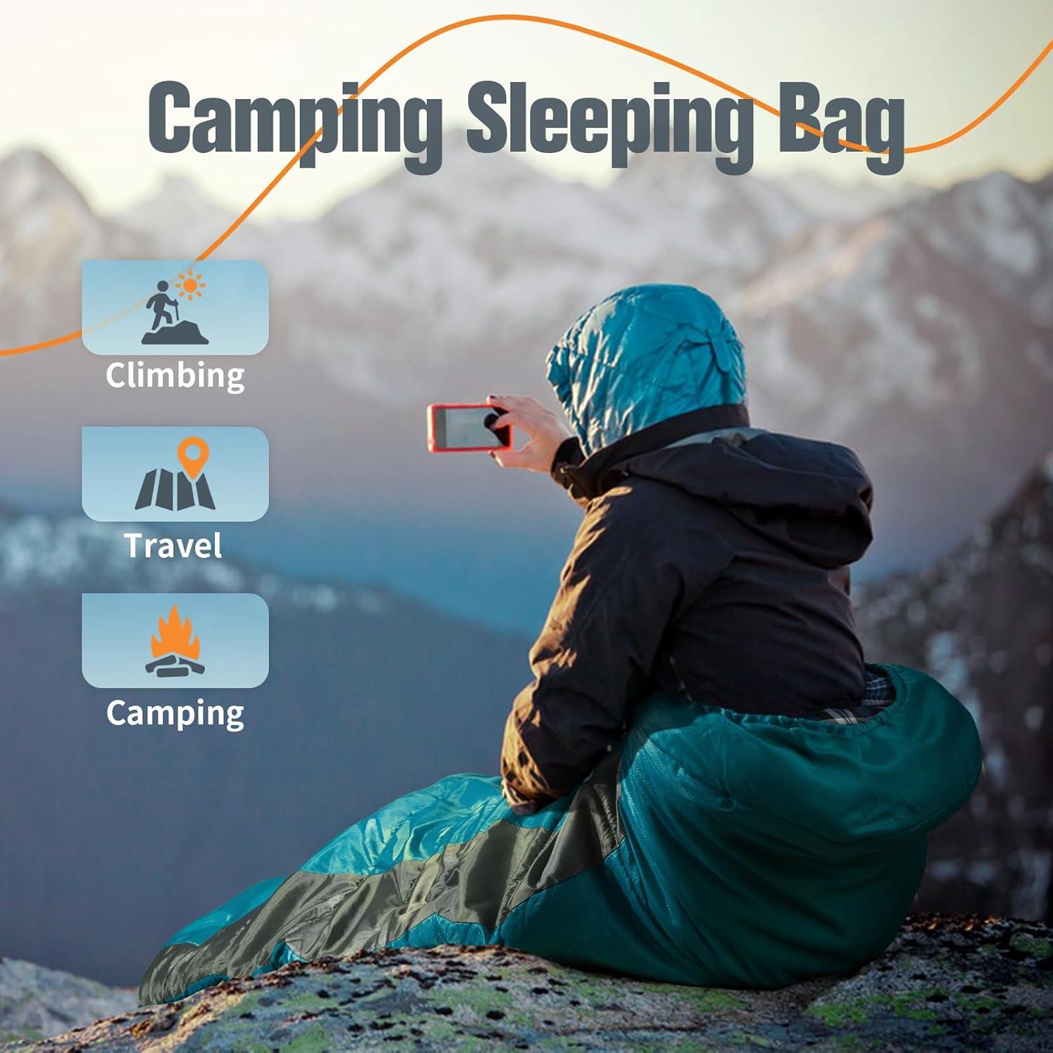 Forceatt Schlafsack Winter -5°-20 Grad Outdoor 3-4 Jahreszeiten Leicht