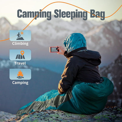 Forceatt Schlafsack Winter -5°-20 Grad Outdoor 3-4 Jahreszeiten Leicht