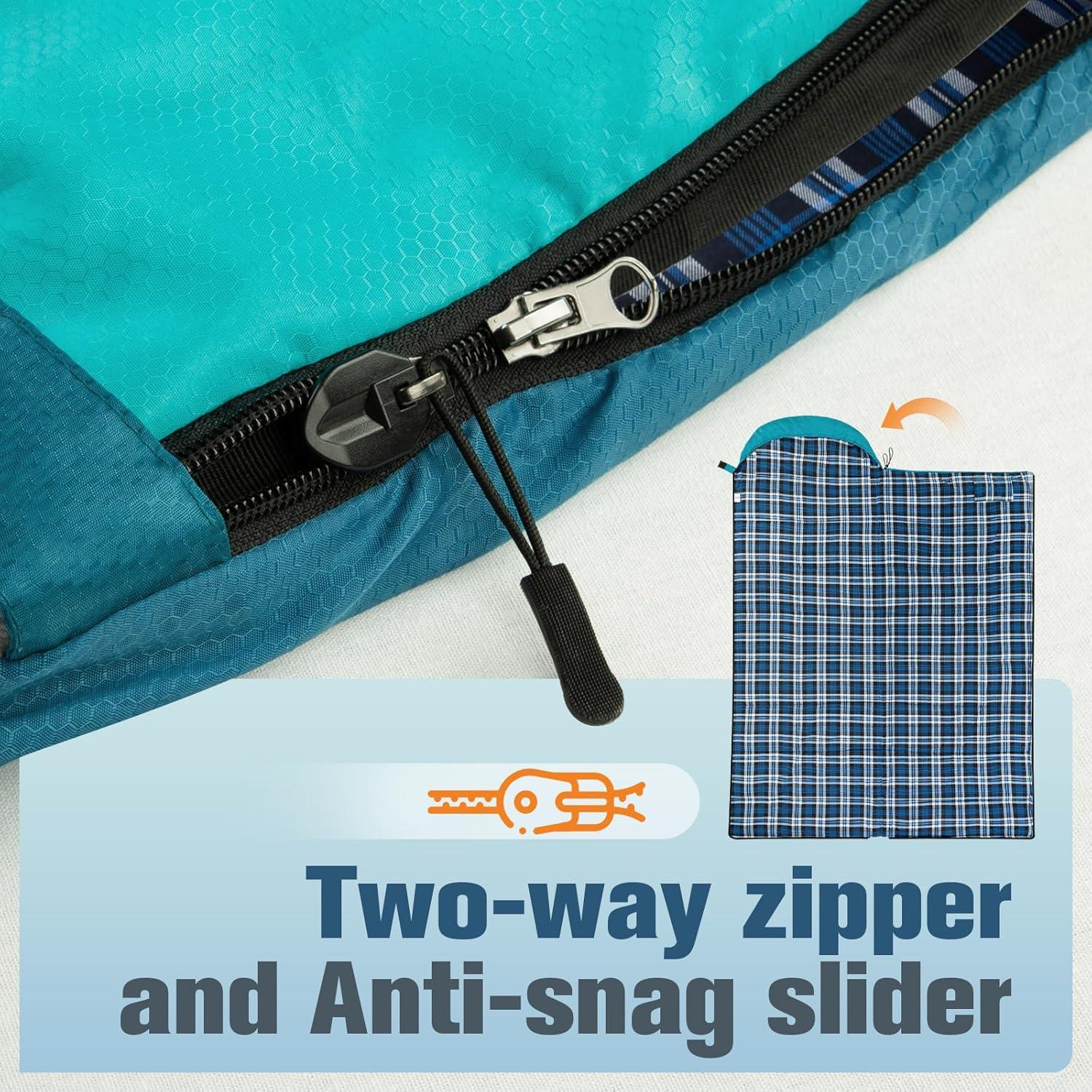 Forceatt Schlafsack Winter -5°-20 Grad Outdoor 3-4 Jahreszeiten Warm Leicht