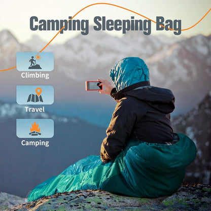 Forceatt Schlafsack Winter -5°-20 Grad Outdoor 3-4 Jahreszeiten Warm Leicht