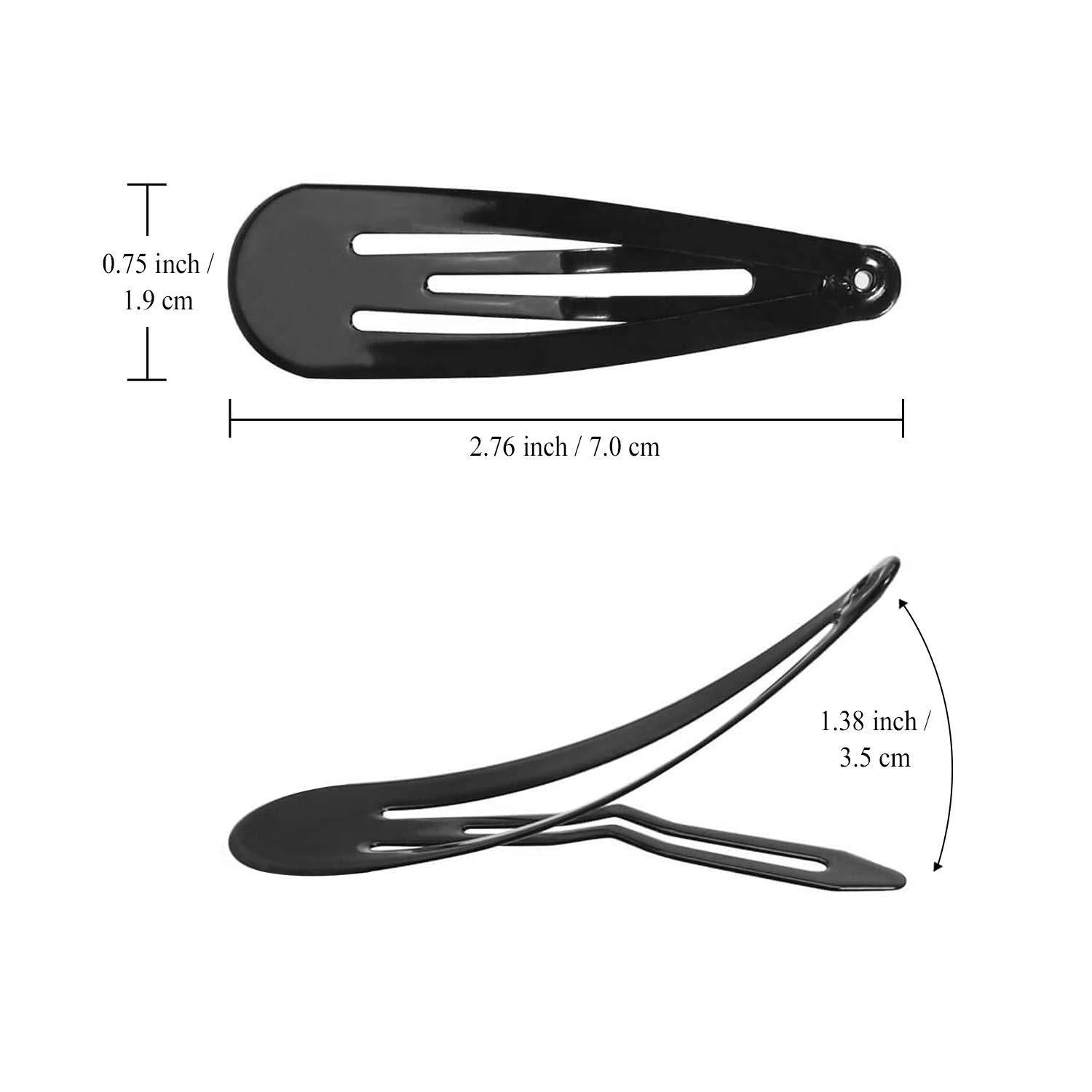 Haarspangen Mädchen bunte Hair Clips Metall 40 Stück 7cm 10 Farben