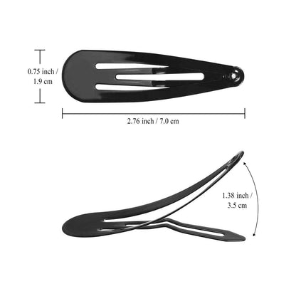 Haarspangen Mädchen bunte Hair Clips Metall 40 Stück 7cm 10 Farben