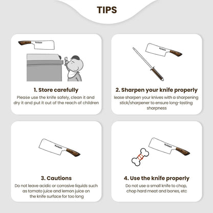 Velaze 8-teiliges Messerset aus Edelstahl mit Messerblock