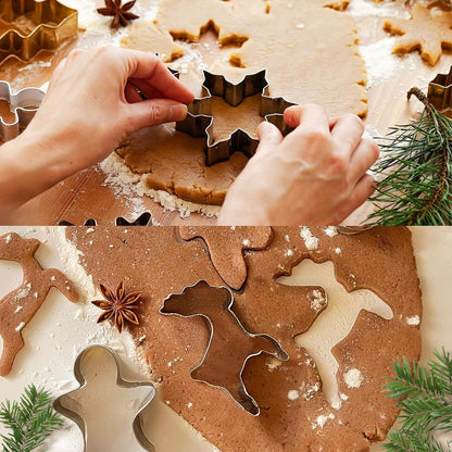 Ausstechformen Weihnachten Edelstahl Set 9tlg für Plätzchen Fondant