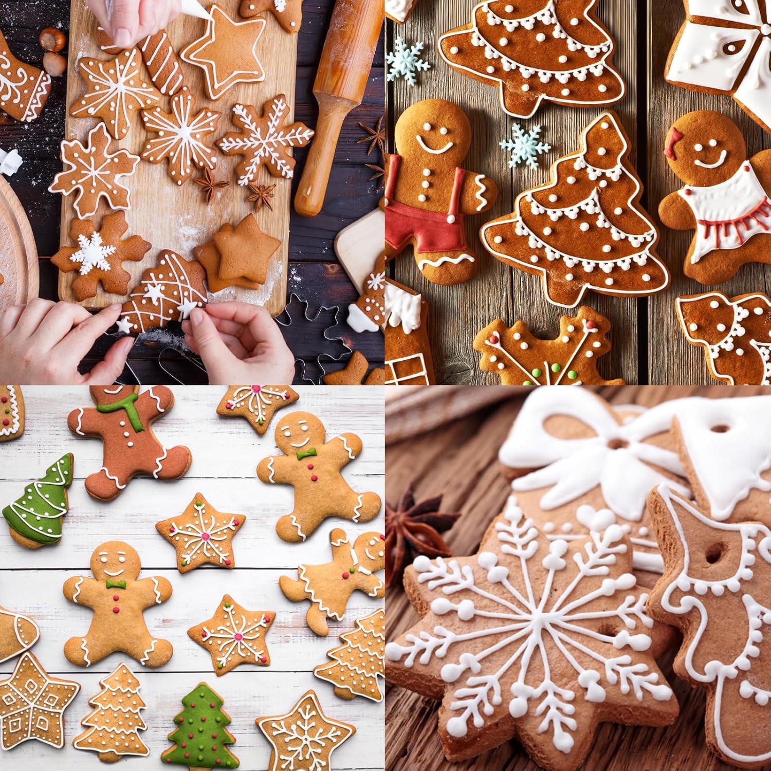 Ausstechformen Weihnachten Edelstahl Set Fondant Plätzchen 9-teilig