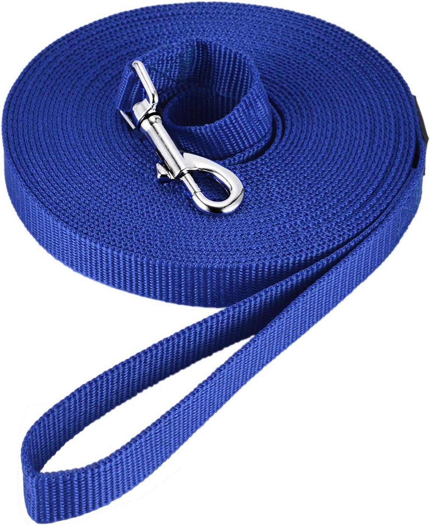 Schleppleine Nylon Hundeleine mit D-Karabiner und Griffpolster