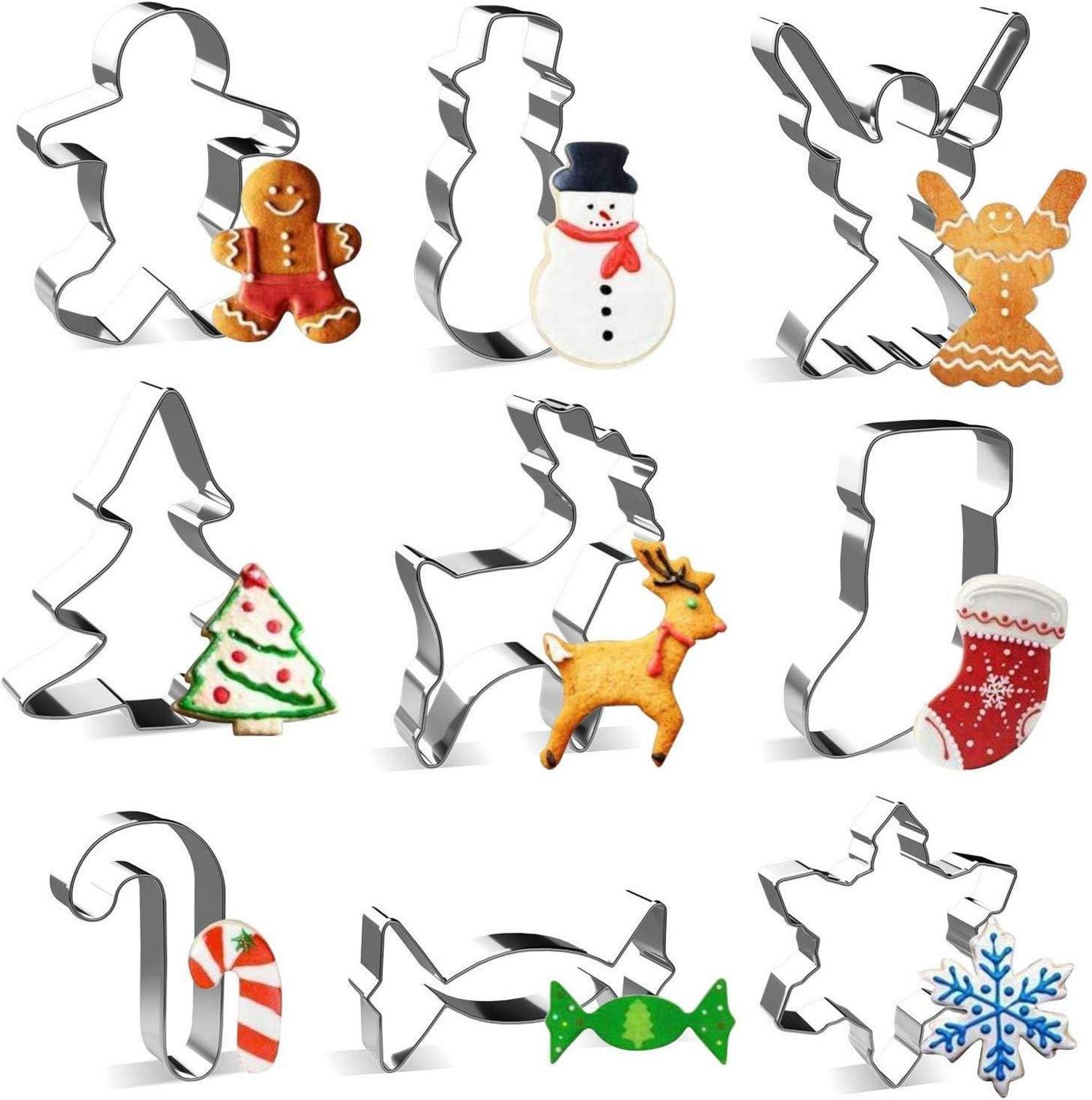 Ausstechformen Weihnachten Edelstahl Set Plätzchen Fondant Halloween