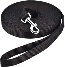 Schleppleine Hund Nylon Trainingsleine D-Karabiner Griffpolster 33m