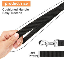 Schleppleine für Hunde Nylon 33m Robust Schwarz D-Karabiner
