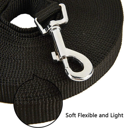 Schleppleine für Hunde 33m Nylon Trainingsleine D-Karabiner