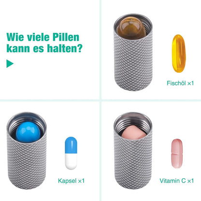 Opret Mini Titan Pillendose Schlüsselanhänger Klein