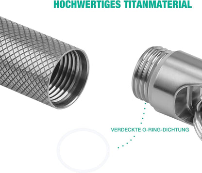 Opret Mini Titan Pillendose Schlüsselanhänger Wasserfest Ultra-leicht 12mm 7g