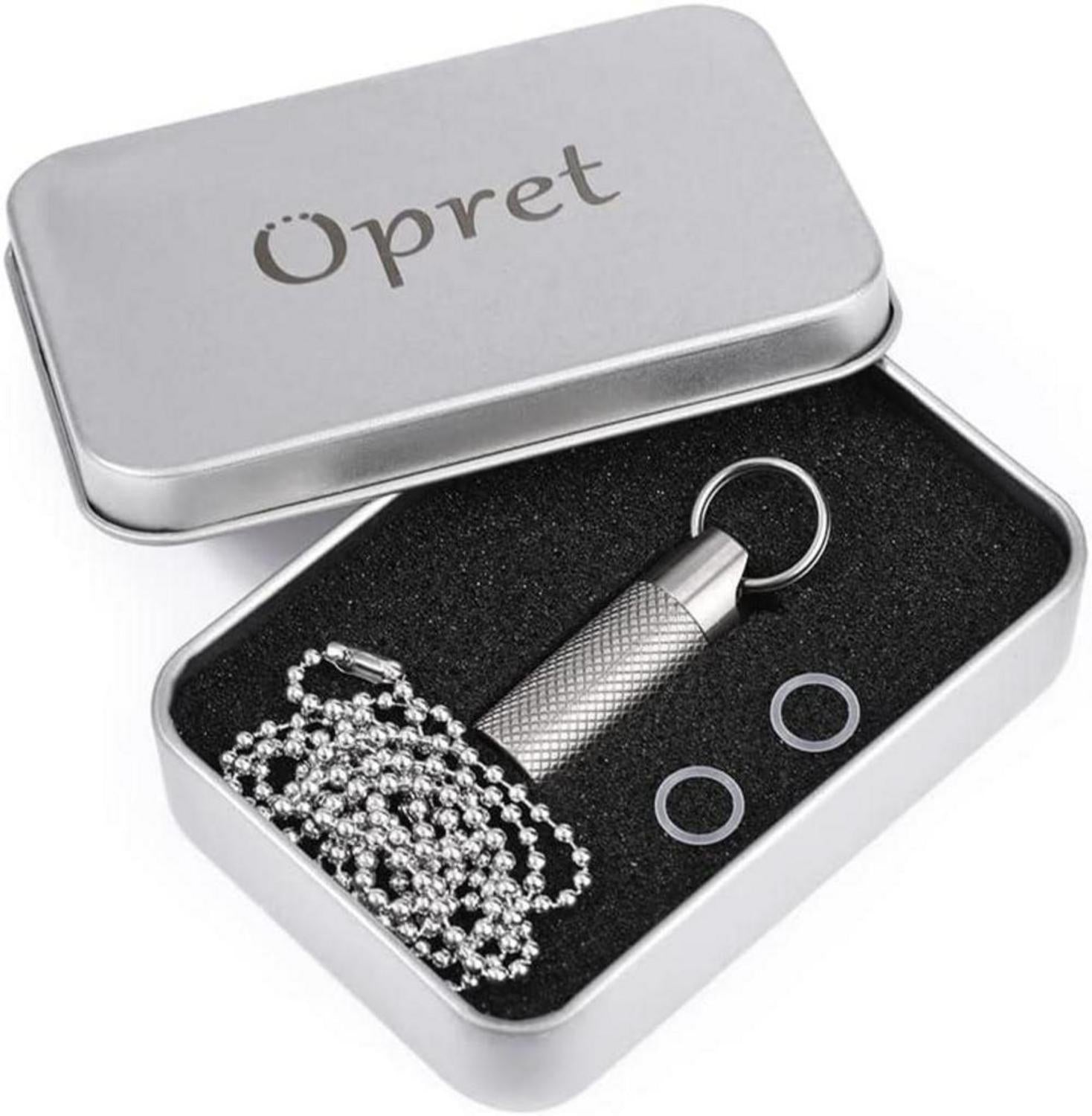 Opret Mini Titan Pillendose Schlüsselanhänger Wasserfest Ultra-leicht 12mm 7g