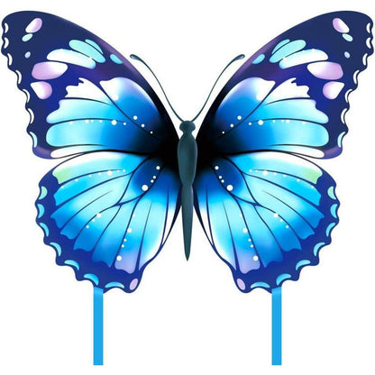 Schmetterling Drachen für Kinder und Erwachsene – Blau, leicht verstaubar