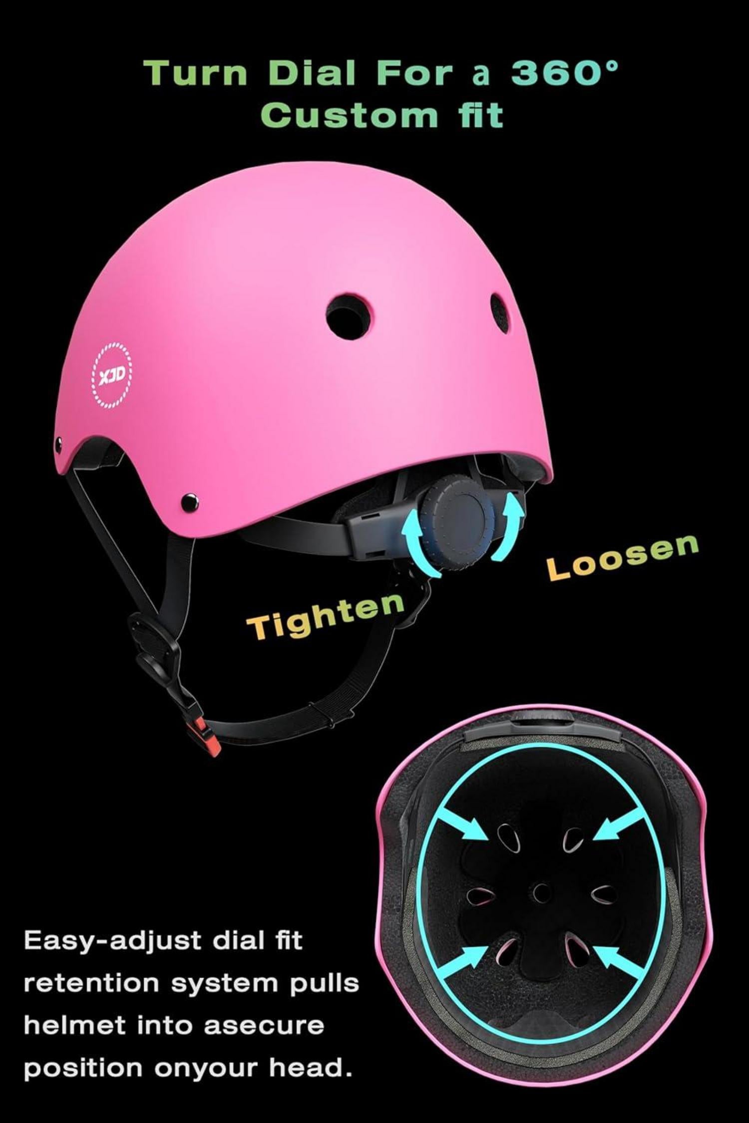 Fahrradhelm Kinder Jugend CE-Zertifizierung Multisport 3-13 Jahre M: 55-57 cm Rosa