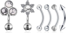 Augenbrauenpiercings 20Stk 16G Edelstahl Curved Barbell Kugel Perle