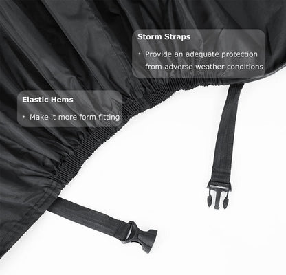 Fahrradabdeckung wasserdicht 210D Oxford 195x105x70 cm Schwarz/Silber