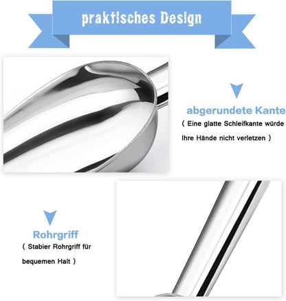 TEAMFAR Eisschaufel Edelstahl 148ml Klein für Bar Küche Party