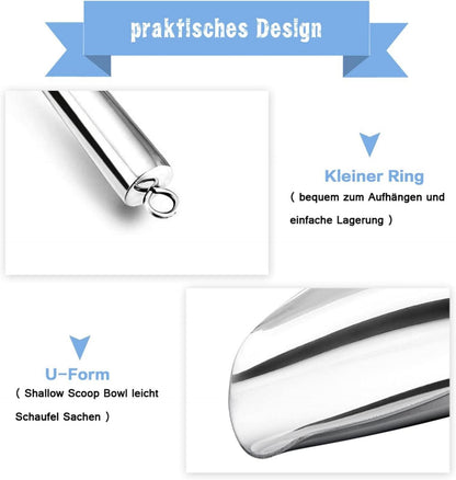 TEAMFAR Edelstahl Eisschaufel 148ml - Klein und hochwertig, Spülmaschinengeeignet