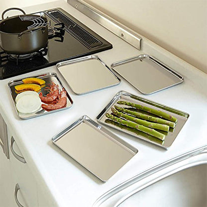Backblech Edelstahl 2er Set 40x30x2.5cm Backofen Kuchenblech