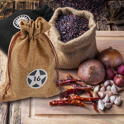 Adventskalender Stoffbeutel Set mit Zahlenaufkleber & Jutebeutel