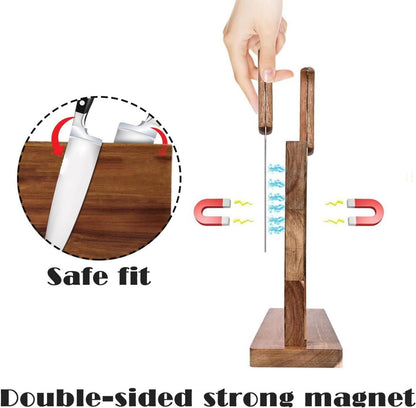 Magnetischer Messerblock 12x10 Zoll ohne Messer - Rutschfeste Füße, starke