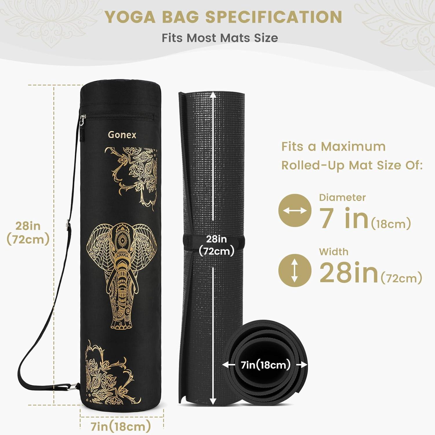 Yogatasche mit Muster und Gepäckfächern, wasserdicht, verstellbarer Schultergurt, 72x18 cm