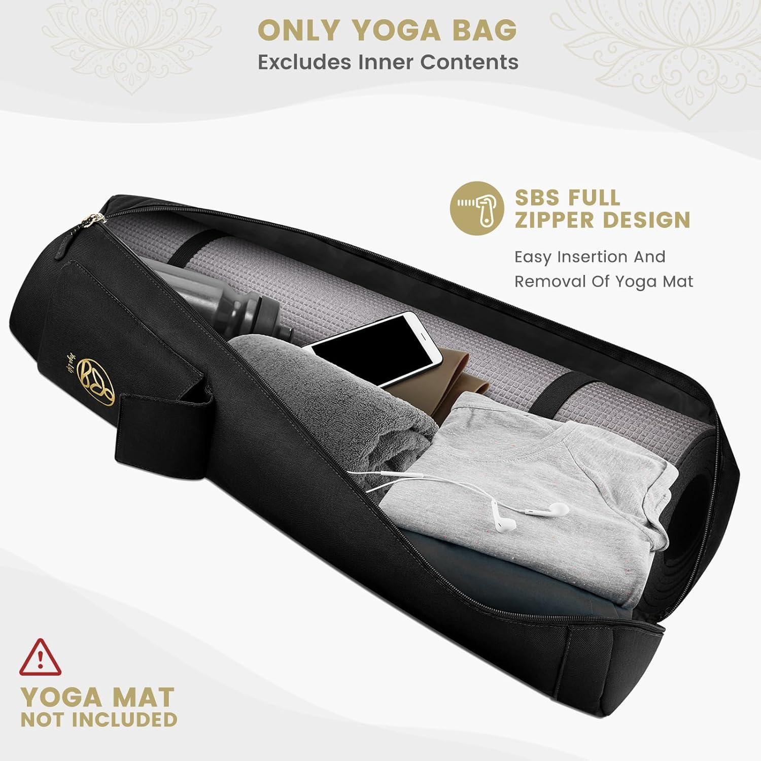 Yogatasche mit Yoga-Mustern, 2 Gepäckfächern, wasserdicht