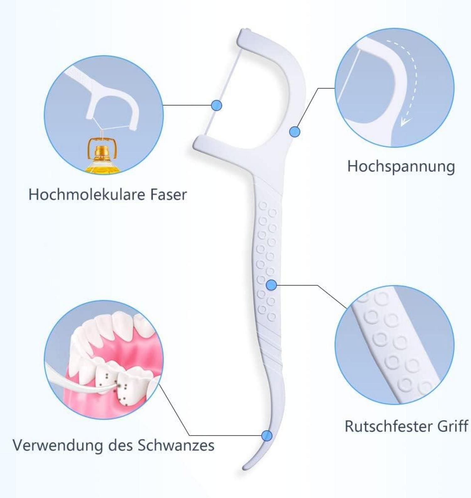 Zahnseide Sticks 300 Stück - Backenzähne Reinigung