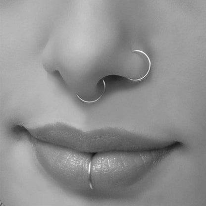 20G Nasenpiercing Fake Piercings Chirurgenstahl Silber Rosegold