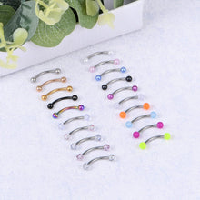 20Stk Augenbrauenpiercings 16G Chirurgenstahl Curved Barbell