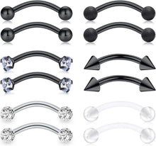 Augenbrauenpiercings Chirurgenstahl Curved Barbell Kugel Perle Rook