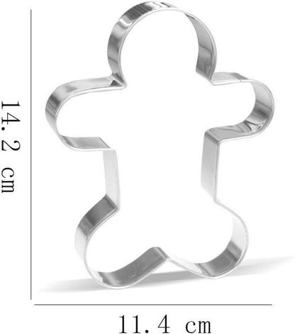 Weihnachts-Ausstechformen Set 5-teilig Edelstahl Rentier Lebkuchenmann Weihnachtsbaum Santa Schneemann