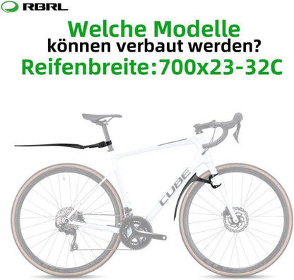 RBRL 700C Fahrrad Schutzblech Set für Rennräder & Falträder