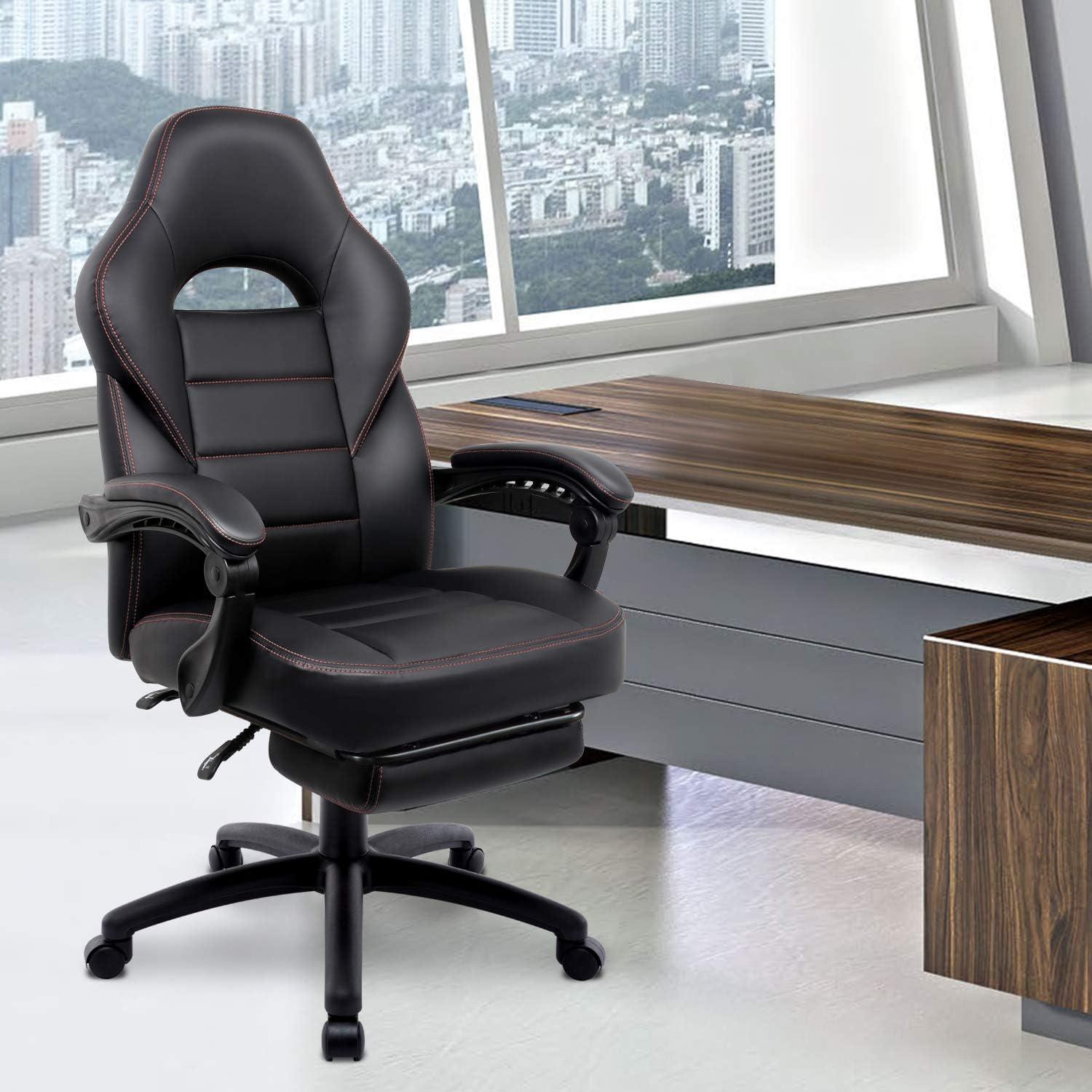 Ergonomischer Bürostuhl mit Fußstütze und verstellbaren