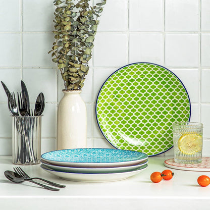 vancasso Macaron Porzellan Speiseteller 4 teilig bunt