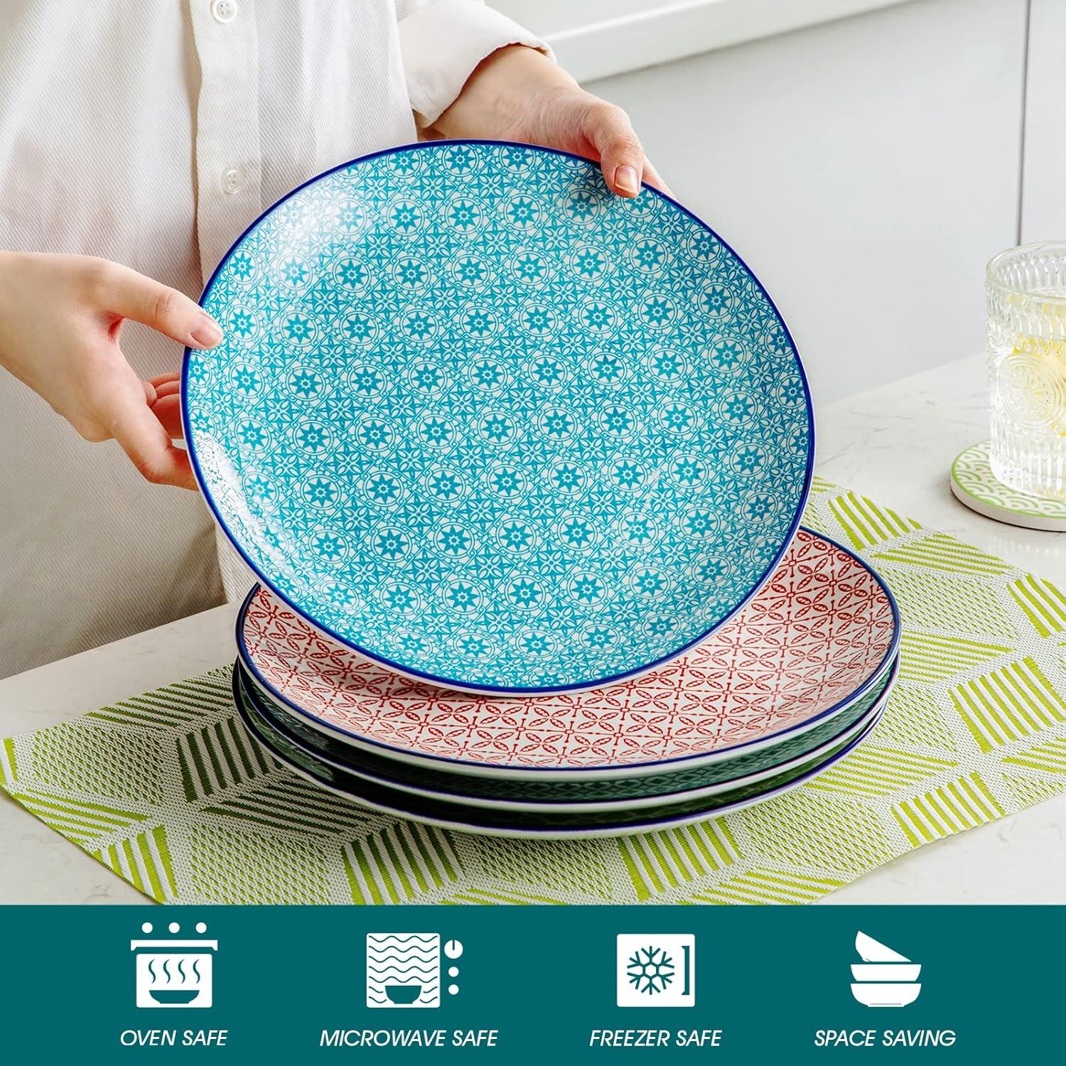 Vancasso Porzellan Speiseteller Macaron 4 teilig bunt 26 cm
