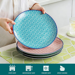 Vancasso Porzellan Speiseteller Macaron 4 teilig bunt 26 cm
