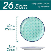 Desserteller Porzellan bunt 4 teilig Macaron Ø 21,5 cm