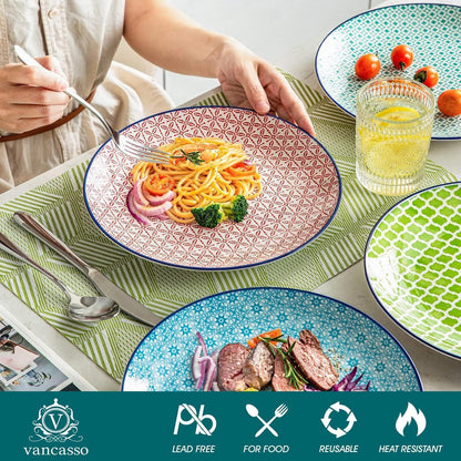 Desserteller Porzellan bunt 4 teilig Macaron Ø 21,5 cm