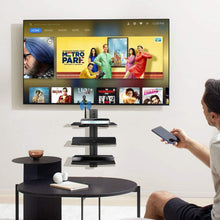 Suptek 3 Floating Regal TV Rack Schwarz mit Verstärktem
