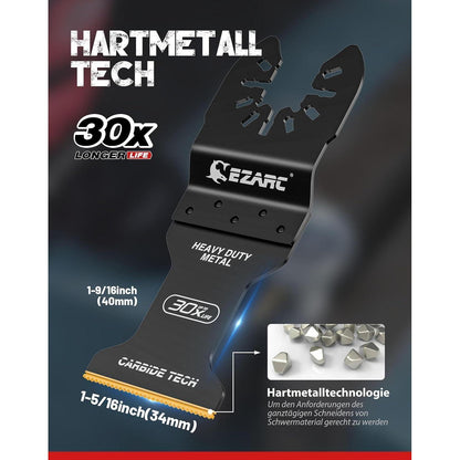 EZARC Multitool Sägeblätter Carbide Hartmetall 3 tlg - Ideal