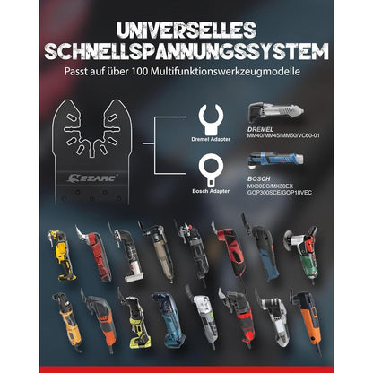 EZARC Multitool Sägeblätter Carbide Hartmetall 3 tlg - Ideal