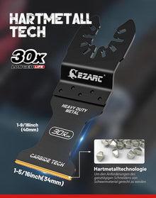 EZARC Multitool Sägeblätter Carbide Hartmetall 3 tlg - Ideal