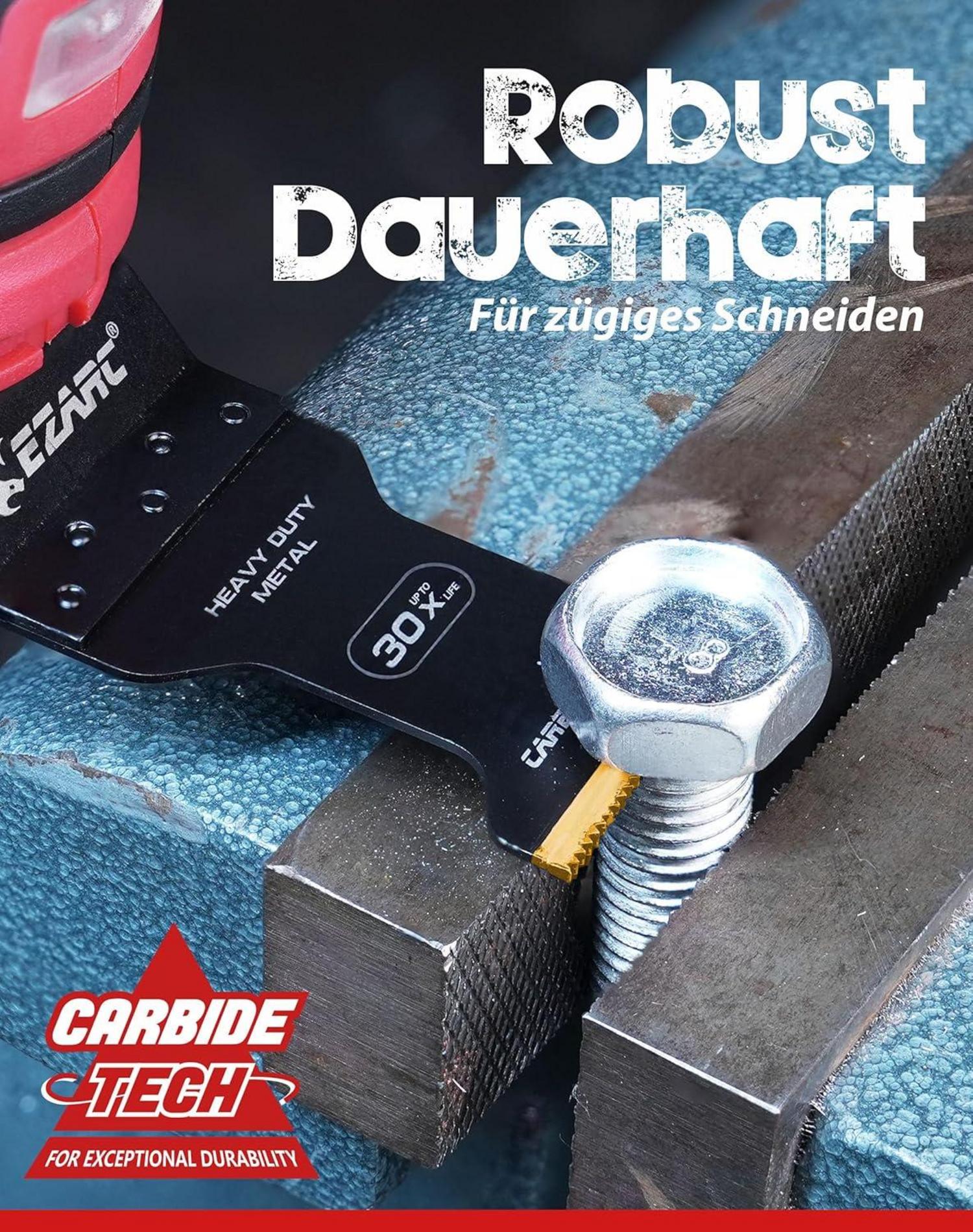 EZARC 3 tlg Multitool Sägeblätter Carbide Hartmetall Metall Schneiden