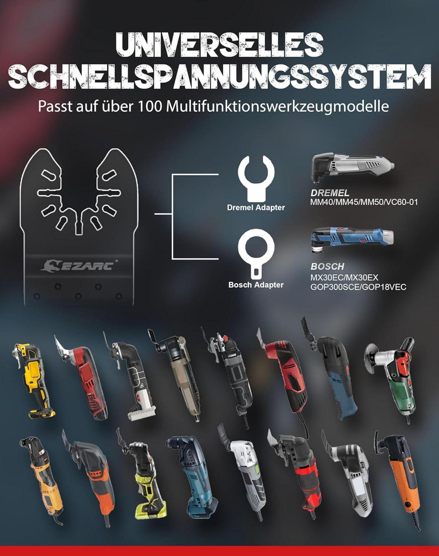 3 tlg Multitool Sägeblätter Carbide Hartmetall Schneiden Metall Holz