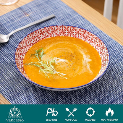 Suppenteller Porzellan bunt 4tlg Ø 21,2 cm Füllmenge 800 ml